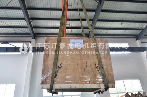 江豪发货案例-1台15KW扬动配恒声四保护底座油箱发电机组出口新加坡