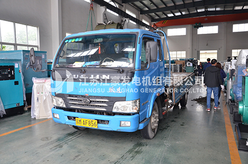 江豪发货案例- 1台20KVA、1台50KVA潍坊配恒声低噪音发电机组发浙江