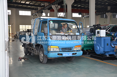 江豪发货案例-1台50KW上柴股份配凯威斯自启动低噪音发电机组发浙江